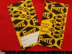 Old photographic film - forte advertising developed pictures, film pouches 2 in good condition according to the pictures