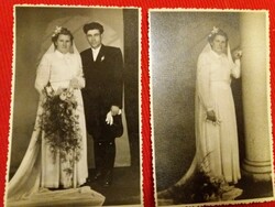 1965. KAMUT Ilonka és László esküvői képei fotó KÉPESLAPOK 2 db a képek szerint