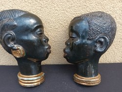 Flawless artdeco black wall mask pair