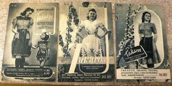 Hungarian fashion hall postcards, advertisements