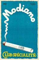 Kónya Zoltán Modiano Club Spécilaité 1928 cigaretta dohány reklám plakát REPRINT füst