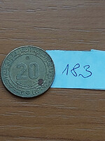 Algeria 20 centimeter 1975 fao flower above face value, copper-aluminum-zinc 183.