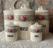 Beautiful pink faience spice holders