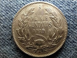 Chile Köztársaság (1818-) .400 ezüst 20 centavo 1919 So (id68723)