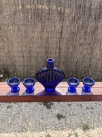 Cobalt blue brandy set