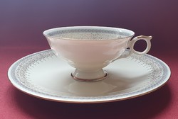 Elfenbein Bavaria porcelán kávés teás reggeliző szett csésze kistányér tányér