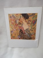 Gustav Klimt " Hölgy legyezővel" Nr 1216 fotonyomat