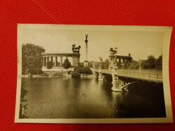 Antique Budapest city park fine art fund postcard black and white in good condition as shown in the pictures
