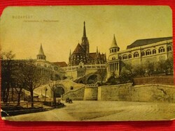 Antik KÉPESLAP BUDAPEST HALÁSZBÁSTYA színes retusált kép szép állapotban a képek szerint