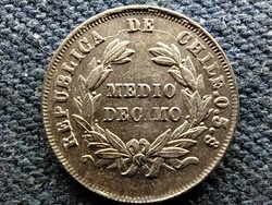Chile Köztársaság (1818-) .500 ezüst 1/2 decimo 1893 So (id68706)