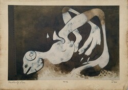 Földi Péter - Madárfióka 25 x 37,5 cm computer print, merített papír