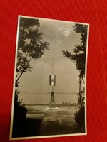 Antique Balatonföldvár Trianon monument Sedner photo black and white in good condition according to the pictures