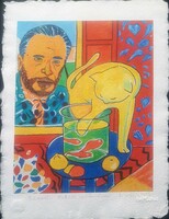 DrMáriás - Bukowski Matisse műtermében 28 x 22,5 computer print, merített papír