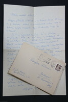 Manuscript - letter from Anna Jókai to literary historian Kálmán Vargha, 1969