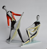Zsolnay porcelain figurines.