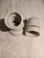 2db régi porcelán foglalat
