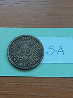 German Empire 10 pfennig rentenpfennig 1924 f, mintmark 