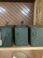 Old military sampling boxes (unused instruments)