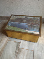 A sumptuous old copper-clad wooden chest