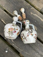Antique French faience small bottles