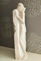 Szerelmesek: modern, art deco jellegű zsűrizett Világhy kerámia szobor