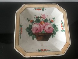 Antik Hollóházi nyolcszögű fali tányér