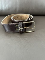 Brown leather belt unisex