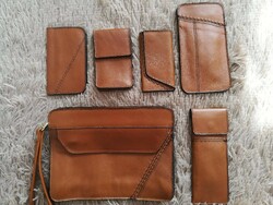 Retro leather car bag set of 6 pieces