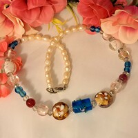 Murano glass and pearl necklaces