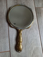 Amazing antique silver-plated mirror (24x13 cm)
