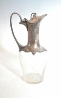 Art Nouveau silver-plated pewter decanter