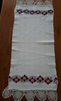 Embossed embroidered Transylvanian woven runner