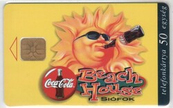 Hungarian telephone card 1046 1997 coca-cola sunbeam ii ods 3 101,000 pcs.