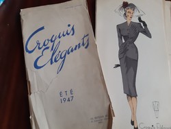 Croquis Elégants divat katalógus 1947 x