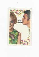 Toto lotto 1970 card calendar