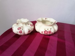 Zsolnay's chipped small vase - in a pair of small bowls