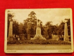 Antique 1935. Kiskunhalas - heroes memorial barasits photo postcard sepia in good condition according to pictures