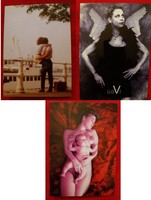 Retro artist photo postcard package 3 pcs in one color according to the pictures