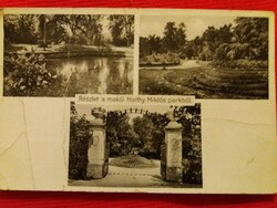 Antik 1944.MAKÓ - HORTHY MIKLÓS PARK KNÖPFMACHER FOTÓ képeslap FF. szép állapotban képek szerint