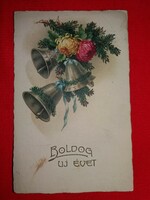 1922. Happy New Year cartoon, postcard Vienna, color drawing, nice condition according to the pictures