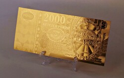 Aranyozott millenniumi 2000 forint bankjegy