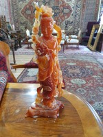 Antik kínai szobor achát-ból  faragva. Hibátlan állapotban. 38cm magas
