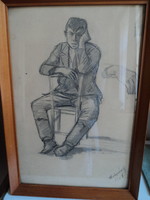 Mednyánszky's pencil drawing entitled 