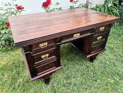 Antique desk restored individually refurbished converted. Robust, adjustable in space. Szeged