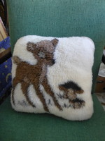Wool, deer mushroom, bambis children's pillow, decorative pillow, fairytale pillow