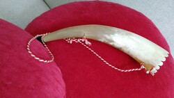 Horned hunting horn with a great sound - can also be a decorative gift