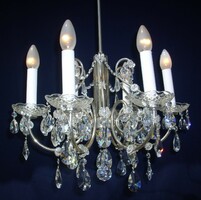 Crystal chandelier chromed 6 burners