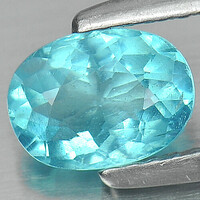 Real, 100% natural neon blue paraiba apatite gemstone 0.89ct (si) value: HUF 35,600!