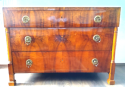 Biedermeier Chest of Drawers, Restored with Original Fittings
