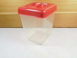 Retro old plastic kitchen spice container